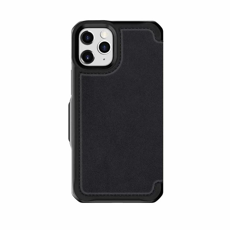 Itskins Hybrid Folio Leather iPhone 12 & 12 Pro Cover - Black With Real Leather - Tashqila Itskins Hybrid Folio Leather iPhone 12 & 12 Pro Cover - Black With Real Leather - Tashqila